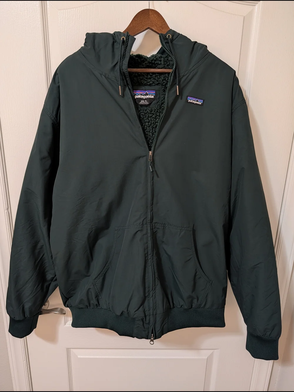 Patagonia Men's Hooded Jacket in Dark Green